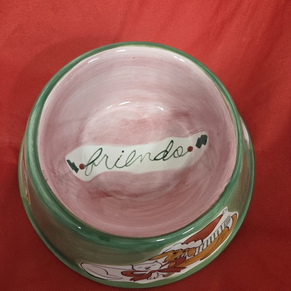 Trish Richman For At Home Ceramic Dog / Cat Food Bowl